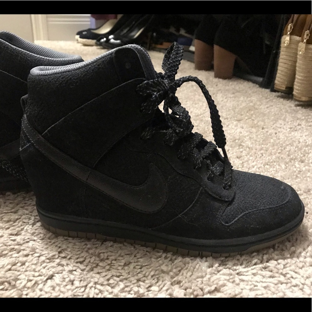 Black Nike Wedge Sneakers